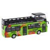 Dvoupodlažní Turistický Autobus 1:32 Otevírací Dveře Zelený