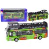Dvoupodlažní Turistický Autobus 1:32 Otevírací Dveře Zelený