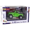 Kovový Zelený Terénní Auto s Frikčním Pohonem na Baterie 1:32