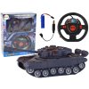 Zářící RC Tank Granátově Modrý 1:18 s Dálkovým Ovládáním 27MHz