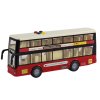 Městský Dvoupodlažní Autobus Světla Zvuky Červený 1:16
