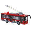 Trolejbus Autobus 1:16 Světla Zvuky Pohon Červený