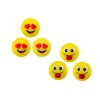 Sada Kaučukových Míčků Emoji Žlutá 6 ks