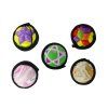 43584 5 micek na gumce s paskem barevne struktury 6cm