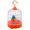 Klec s Ptáčky na Baterie Světla Zvuky Oranžová
