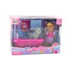 Sada Mini Panenka s Vanou a Bílým Pejskem Růžová