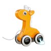 Eko Žlutá Žirafa na Provázku s Píšťalkou Hračka k Tahání