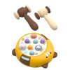 Hra Dovednostní Whack-A-Mole Dva Kladívka Kočička Žluto Hnědá