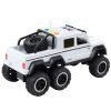 Terénní Auto s Třecím Pohonem Efekty Světel a Zvuků Perlově Bílá 6x6 1:16