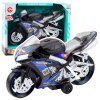 Závodní motorka Hračka Pohon Světla Zvuky Černo-Modrá