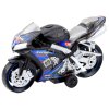 Závodní motorka Hračka Pohon Světla Zvuky Černo-Modrá