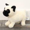 45618 5 plusova plysova hracka pes mops bily 19cm