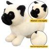 45618 3 plusova plysova hracka pes mops bily 19cm