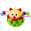 Měkký Míček Sova Kulička s Chrastítkem Hračka Senzorická Zelená
