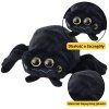 35379 3 cerny plysovy pavouk privesek 30cm