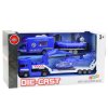 Sada Policejních Záchranných Vozidel Auto Loď Vrtulník Modrá