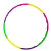 Skládací Barevný Hula Hoop s Masážními Výstupky 7-Dílný Průměr 50cm