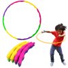 Skládací Barevný Hula Hoop s Masážními Výstupky 7-Dílný Průměr 50cm
