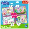 Puzzle 4v1 (12,15,20,24) - Peppa miluje dobrodružství Trefl 34672