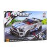 52443 2 stavebnice auto robot 2v1 modro sedy pohon 350 ks