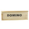 Rodinná Logická Hra Domino 32 Destičky Dřevěné Černé