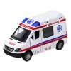 Kovová Modelová Ambulance 1:32 se Světelnými a Zvukovými Efekty