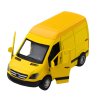 Kovový Model Žlutého Dodávkového Auta 1:32 s Pull Back Pohonem, Světly a Zvuky