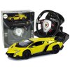 Dálkově Ovládané Auto Lamborghini Veneno Žluté 2,4 G Volant Zvuk Světla