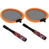 Sada 2 Badmintonových Rakety S Košíčky Oranžová