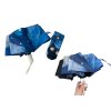 Automatický skládací deštník proti dešti a slunci, Kočka, Modrý