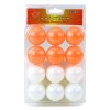 Sada profesionálních pingpongových míčků 12 ks - bílá a oranžová