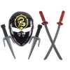 Sada Ninja Warriors: Maska, Meče a Dýky s Červenými Dekoracemi