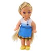 Mini Panenka Kaibibi 12cm - Barevná Sukýnka, Dlouhé Vlásky, Kreativní Hrající Parták