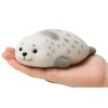 Silikonová relaxační foka s jemnou srstí 12 cm - antistresová pomůcka