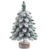 Dekorativní Sněhový Umělý Vánoční Stromek na Přírodním Kmeni 60cm