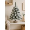 Dekorativní Sněhový Umělý Vánoční Stromek na Přírodním Kmeni 60cm