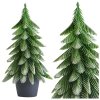 Umělý Vánoční Stromek ve Stříbrném Květináči 32 x 12 cm - Elegantní a Kvalitní Dekorace