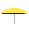 Kompaktní skládací deštník s UV ochranou UPF 50+, žlutý, 90 cm, etui
