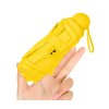 Kompaktní skládací deštník s UV ochranou UPF 50+, žlutý, 90 cm, etui