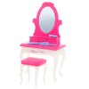 Luxusní Sada Nábytku Pro Panenky - Toaletka, Krzesełko a Postel