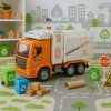 Městské Popelářské Auto s Světelnými a Zvukovými Efekty - Oranžové