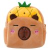 Pluszová Peněženka Kapibara Ananas Žlutá s Brelokem 9,5x8 cm