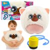 Plyšový Skákací Míč BigCutePet Kotek Bílý s Pumpičkou 50cm