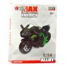 Stavebnice Modelu Motocyklu 1:14 Zeleno-Modrý KOV-PLAST