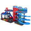 Čtyřúrovňový Parkovací Set s Osmí Kovovými Autíčky a Doplňky pro Kreativní Hru