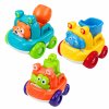 Stavební vozidla se zvířátky - set 3 ks pro děti od 18 měsíců, bezpečné a interaktivní