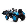 Elektrický Traktor s Lžící BW-X002A Modrý