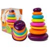 34824 6 barevna pyramida s krouzky pro kojence