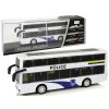 Bílý Dvoupatrový Policajní Autobus se Zvukovými Efekty