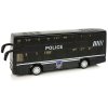 Dvoupatrový Černý Policejní Autobus s Frikčním Pohonem